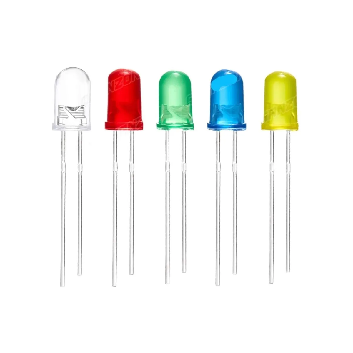 10x diody LED 5 różnych kolorów