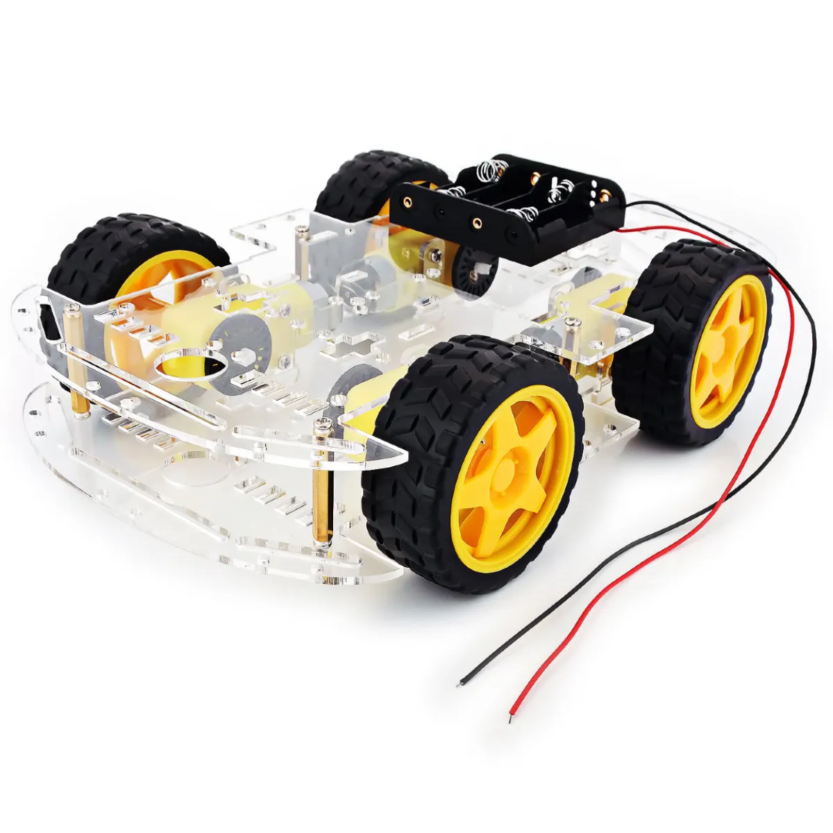 Chassis z 4 kołami, 4 silnikami TT i uchwytem na baterie