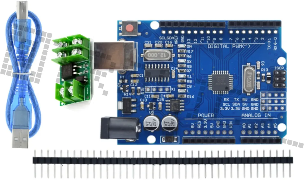 Starter Kit do Arduino Uno R3 z modułem Mosfet i 40-częściowym zestawem przewodów Dupont (male-male)
