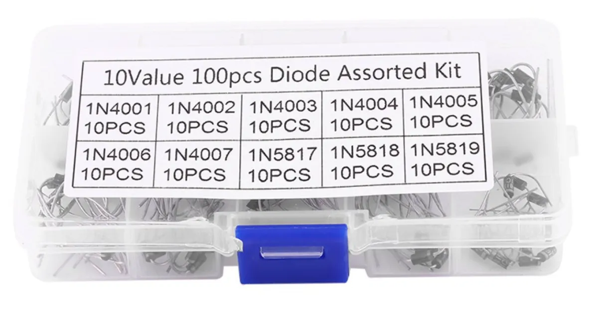 100 diod zestaw 10 rodzajów Rectifier / Schottky
