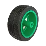 Koło z gumą do robota lub smart car Zielony – 2