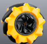 Mecanum Wielo /Koło omnidirectionalne - 80MM-A Żółty - zestaw 2 kół (1xL+1xR) – 2