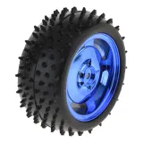Model samochodu inteligentnego Robot Gumowa opona/pasek koła 85x38mm do Arduino, pasuje do 4WD/2WD - metaliczny niebieski – 1