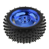 Model samochodu inteligentnego Robot Gumowa opona/pasek koła 85x38mm do Arduino, pasuje do 4WD/2WD - metaliczny niebieski – 2