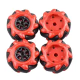 Koło Mecanum / Koło omnidirectional - 60MM-K czerwone - zestaw 4 – 2
