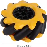 Koło Mecanum / Koło omnidirectional - 60MM-K żółte - zestaw 4 – 4