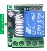 Bezprzewodowy programowalny moduł przekaźnikowy z pilotem (4 przyciski) - 12V 433Mhz RF – 5