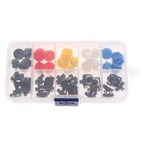Zestaw przycisków chwilowych, moment - 25 sztuk, 5 kolorów, 12X12x7.3mm – 2