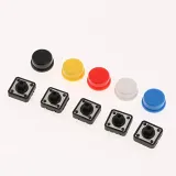 Zestaw przycisków chwilowych, moment - 25 sztuk, 5 kolorów, 12X12x7.3mm – 5