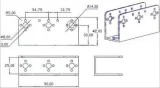 Uchwyt serwa do m.in. ramienia robota / robota humanoidalnego - U, czarny, aluminium – 3