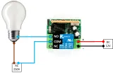 Bezprzewodowy moduł przekaźnikowy z pilotem (2 przyciski) - 12V, 1 kanał, 433Mhz RF – 2