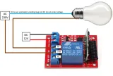 Bezprzewodowy moduł przekaźnikowy z pilotem - 12V, 1 kanał, 433Mhz RF – 2