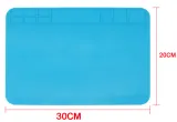 Elastyczna mata lutownicza silikonowa 30x20cm niebieska – 3
