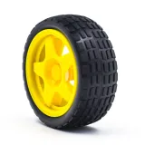 Koło z gumą do robota lub smart car żółte – 1
