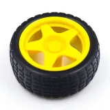 Koło z gumą do robota lub smart car żółte – 2