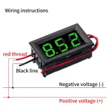 Woltomierz 3,5V-30V -  Zielony, 0.56 inch, do montażu – 2
