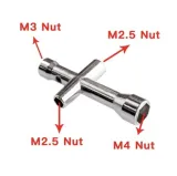 Mini czterostronny klucz nasadowy M2.5, M3, M4 – 1