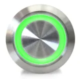 Przycisk | włącz-wyłącz self lock | 5V LED Zielony | RVS | 12mm – 3
