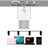 Adapter USB-C męski na Micro-USB żeński biały – 5