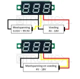 Woltomierz 0V-100V czerwony – 2