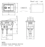 Przełącznik kołyskowy/ dźwigniowy WŁ./WYŁ. KCD1 - 6A/250V 2pin – 2