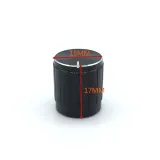 Aluminiowa gałka do przełącznika obrotowego / potencjometru (średnica: wewnętrzna 6mm, zewnętrzna 15mmx17mm) - czarna – 2