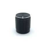 Aluminiowa gałka do przełącznika obrotowego / potencjometru (średnica: wewnętrzna 6mm, zewnętrzna 15mmx17mm) - czarna – 3