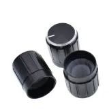 Aluminiowa gałka do przełącznika obrotowego / potencjometru (średnica: wewnętrzna 6mm, zewnętrzna 15mmx17mm) - czarna – 4