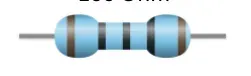 Schematyczny rysunek rezystora 100 Ohm