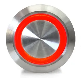 Przycisk | włącz-wyłącz self lock | 5V LED Czerwony | RVS | 12mm