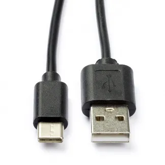 Kabel USB-A do USB-C 30cm krótki czarny