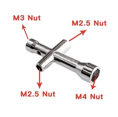 Mini czterostronny klucz nasadowy M2.5, M3, M4