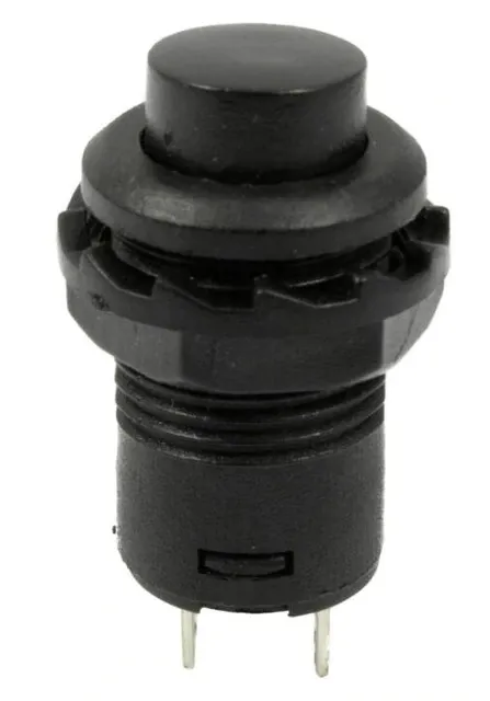 Przycisk | włącz-wyłącz self lock | 14x20 okrągły otwór 12mm | Czarny