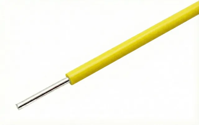 Żółty przewód z rdzeniem litym 22AWG do breadboardów na metr