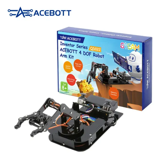ACEBOTT ESP32 Robotyczne ramię sterowalne i programowalne | Do samodzielnego montażu | STEM