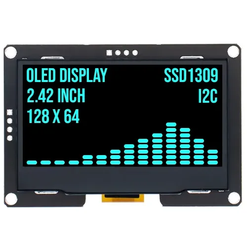 Wyświetlacz OLED 2.4 inch 128x64 Niebieski I2C SSD1309 3.3V