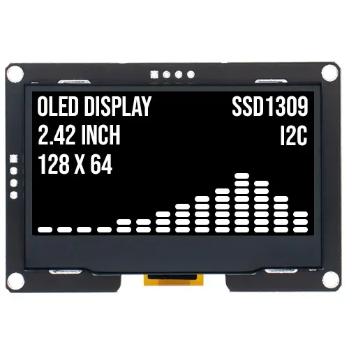 Wyświetlacz OLED 2.4 inch 128x64 Biały I2C SSD1309 3.3V