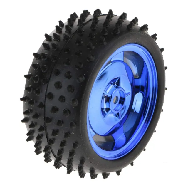 Model samochodu inteligentnego Robot Gumowa opona/pasek koła 85x38mm do Arduino, pasuje do 4WD/2WD - metaliczny niebieski