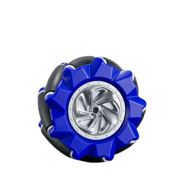 Koło Mecanum / Koło omnidirectional - 80MM-A Niebieskie - zestaw 2 kół (1xL+1xR)