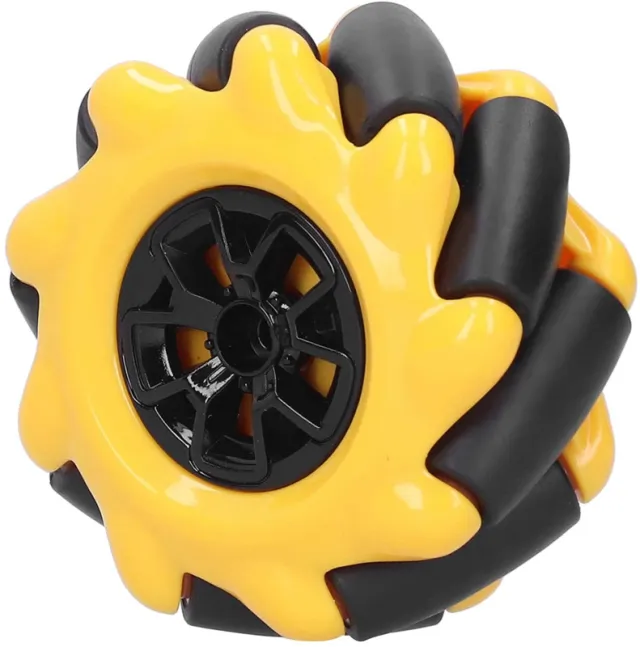 Koło Mecanum / Koło omnidirectional - 60MM-K żółte - zestaw 4