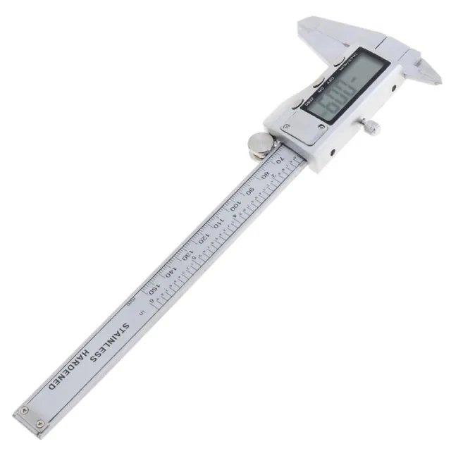 Cyfrowa suwmiarka ze stali nierdzewnej z wyświetlaczem 0-150 mm incl. bateria i etui