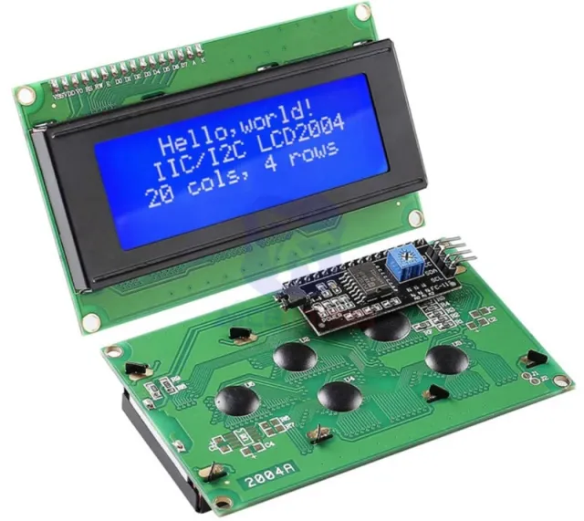 2004 LCD niebieski backlight 20x4 z I2C wstępnie przylutowany