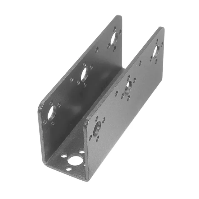 Uchwyt serwa do m.in. ramienia robota / robota humanoidalnego - U, czarny, aluminium