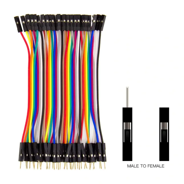 Kable Dupont Jumper 40 sztuk (Male-Female) 30cm przewody połączeniowe do Breadboard