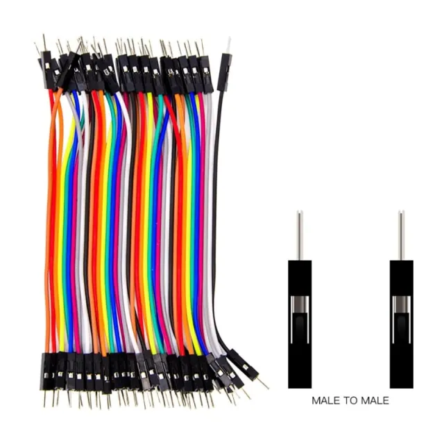 Przewody Dupont Jumper 40 sztuk (Male-Male) 20cm przewody połączeniowe do Breadboard