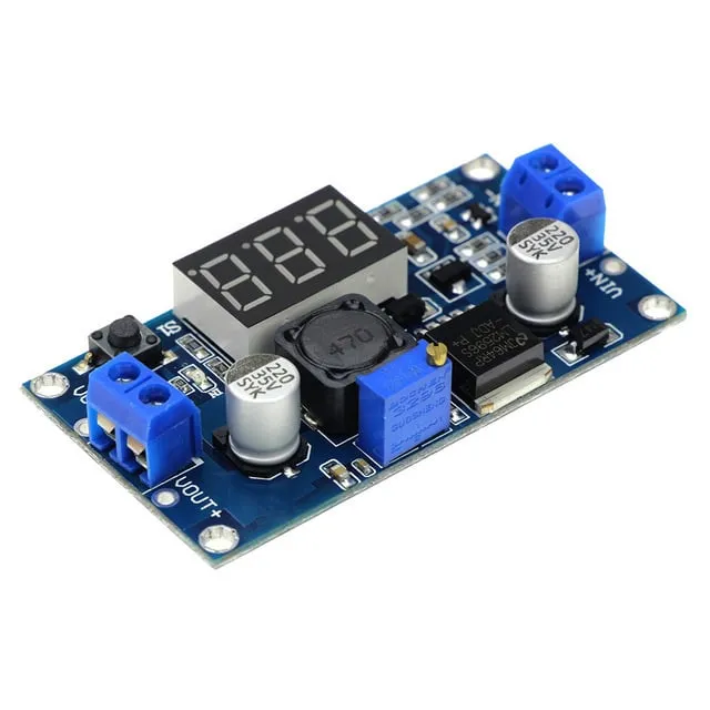 LM2596S Regulowany Step-Down 4-40V -> 1.25-37V z wbudowanym wyświetlaczem woltomierza