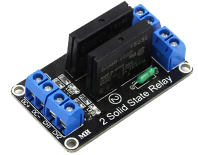 Moduł przekaźnika półprzewodnikowego 5V | 2-kanałowy (OMRON G3MB-202P)
