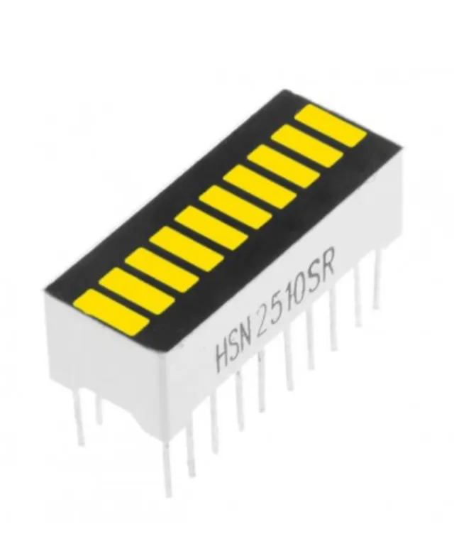 10 Segment LED Bar Żółty