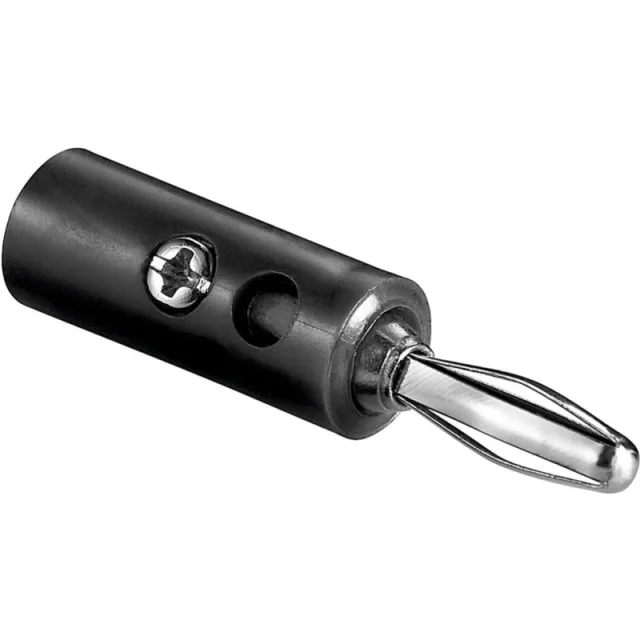 Wtyk bananowy 4 mm czarny