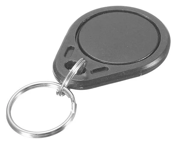 Czarny | Brelok z tagiem RFID w kształcie kropli | 13,56Mhz | 1K S50 | Mifare Classic